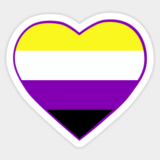 Pride Flag Heart Non Binary Sticker
